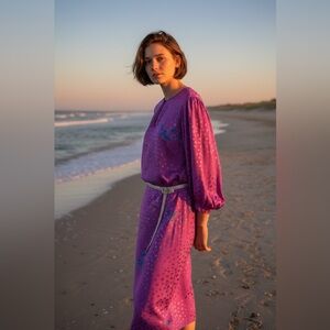 Flora Kung Vintage Y2K Silk Dress Womens Size 10